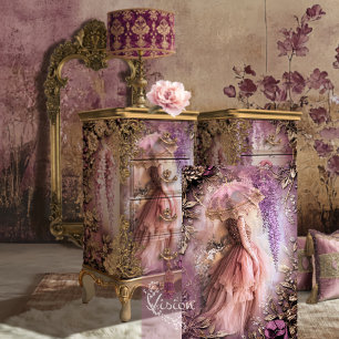 Papel De Seda Wisteria Maravilla Retrato Parasol Eéreo Floral