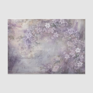 Papel De Seda Wisteria Purple Floral Lilac Typografía Desaparici