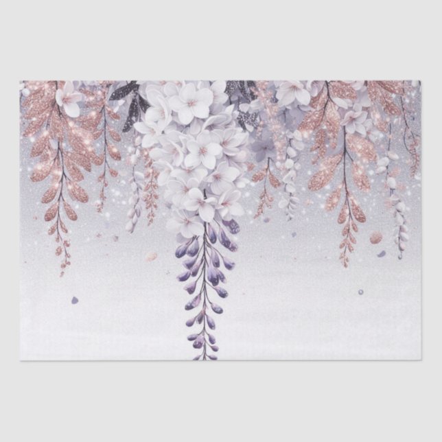Papel De Seda Wisteria púrpura mística deriva (Anverso)