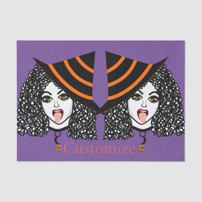 Papel De Seda Witch Thunder_Cove con cabello rizado (Anverso)