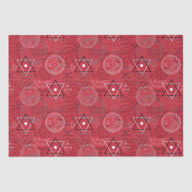 Papel De Seda Witchen Halloween Wiccan Pentagram Pentacle    (Anverso)