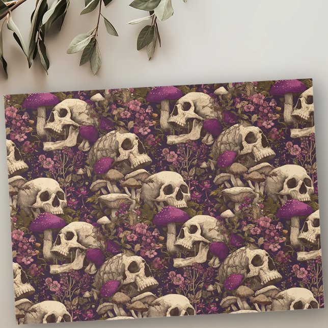 Papel De Seda Witch's Garden Skull Purple Pumpkin  (Subido por el creador)
