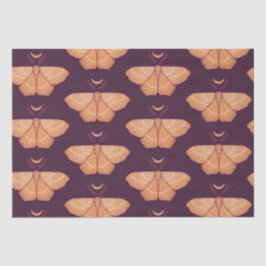 Papel De Seda Witchy Moth Moon Purple Magic Insect
