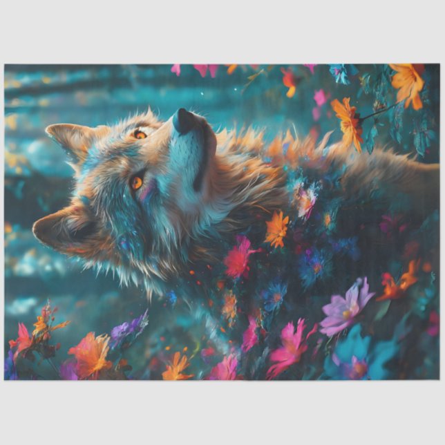 Papel De Seda Wolf Tissue Paper (Anverso)