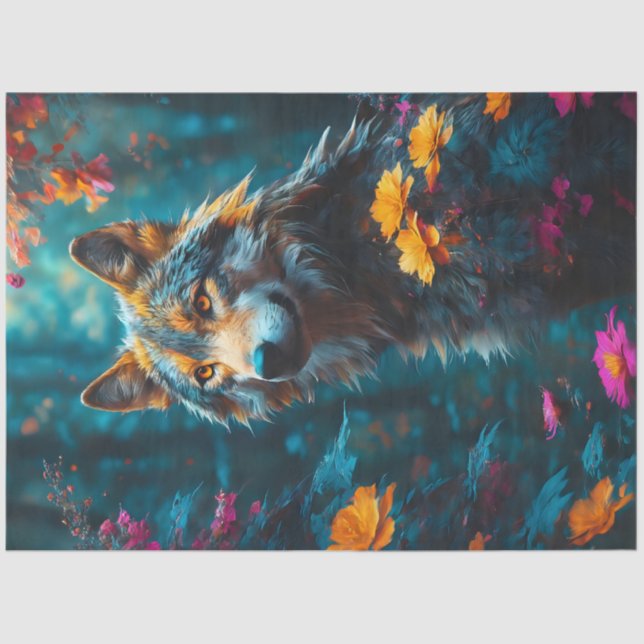 Papel De Seda Wolf Tissue Paper (Anverso)