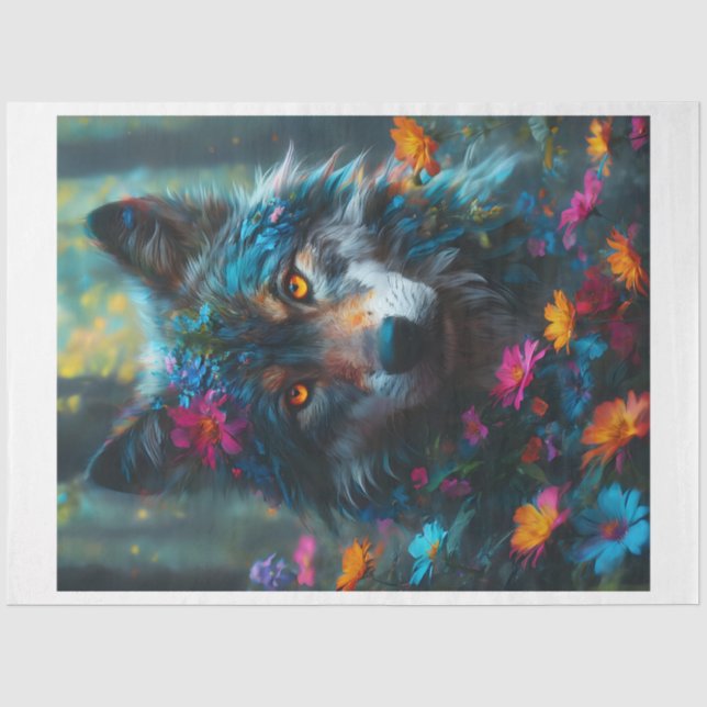 Papel De Seda Wolf Tissue Paper (Anverso)