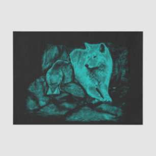 Papel De Seda Wolf y Raven en la noche