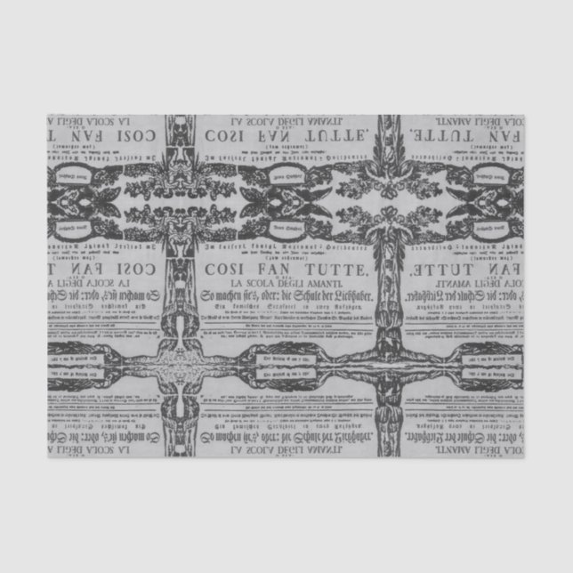 Papel De Seda ♥ Wolfgang Amadeus Mozart Herz Oper Cosi fan tutte (Anverso)