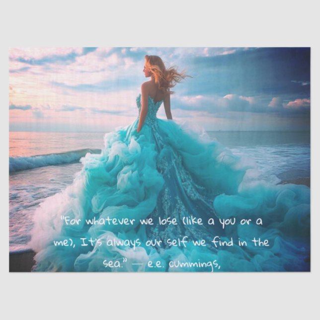 Papel De Seda Woman by the Sea Tissue Paper (Anverso)