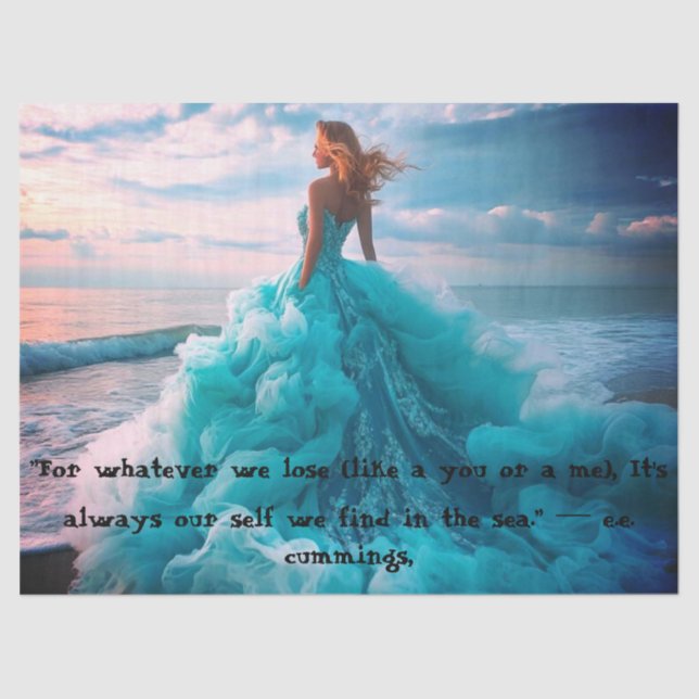 Papel De Seda Woman by the Sea Tissue Paper (Anverso)