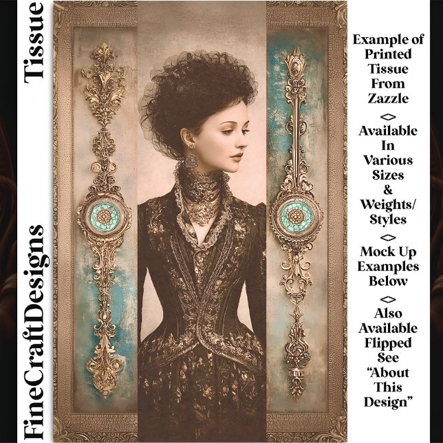 Papel De Seda Woman in Black, Baroque Panels DX9R Decoupage (Subido por el creador)