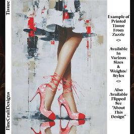 Papel De Seda Woman’s Legs in Pink & Red Heels EN5R Decoupage