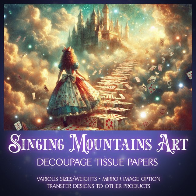 Papel De Seda Wonderland Castle In The Clouds Decoupage (Subido por el creador)