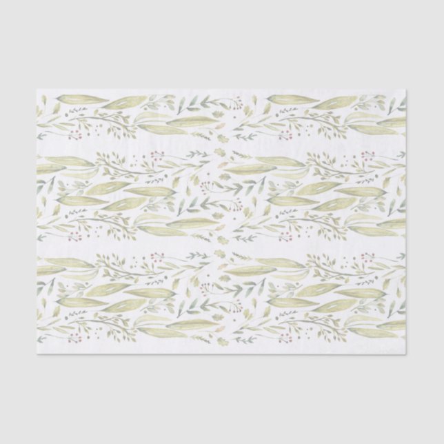 Papel De Seda Wonderland Watercolor Floral Rústico Boda (Anverso)