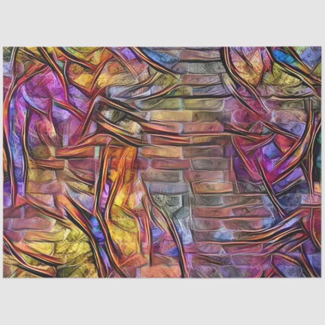 Papel De Seda Wood Purple Wall Art Dream (Anverso)