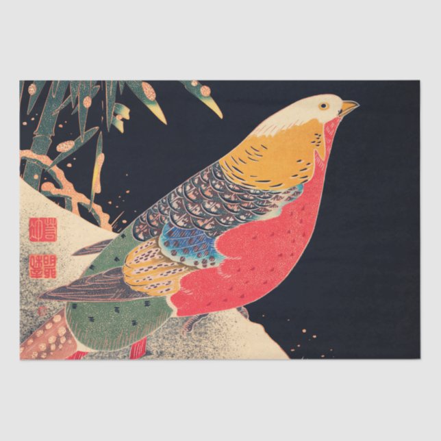 PAPEL DE SEDA: WOODBLOCK JAPONÉS: ITŌ JAKUCHU (Anverso)