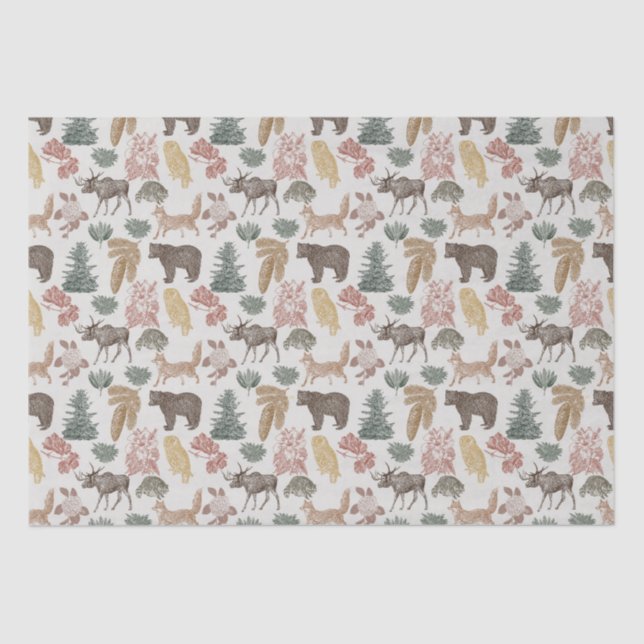 Papel De Seda Woodland Animal (Anverso)