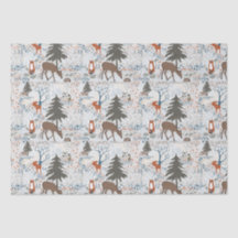 Woodland Animals Winter Woods