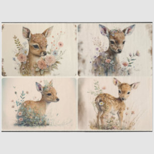 Papel De Seda Woodland Baby Fawns Tissue Paper