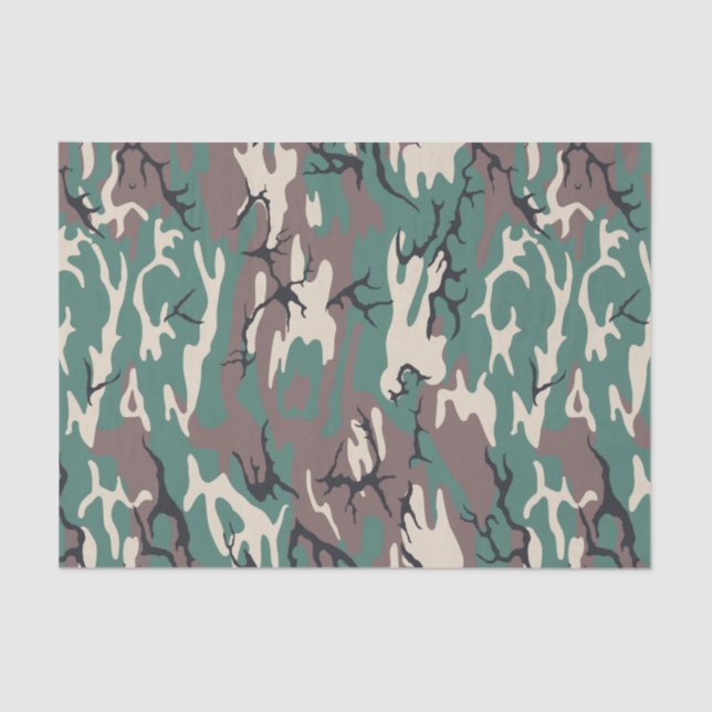 Papel De Seda Woodland Camo (Anverso)