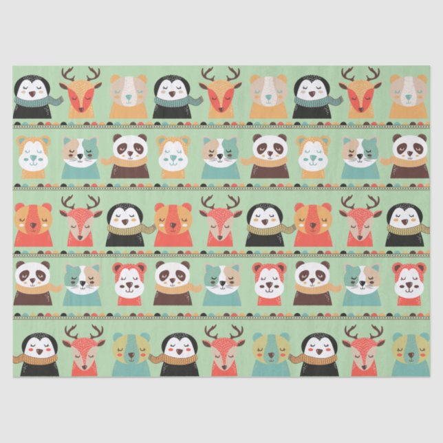 Papel De Seda Woodland Whimsy Buddy Tissue Paper (Anverso)