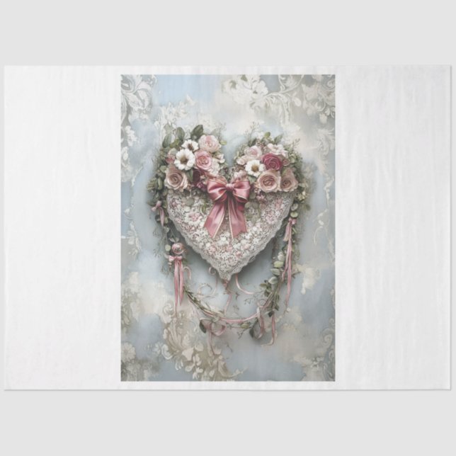 Papel De Seda Wreath del corazón (Anverso)