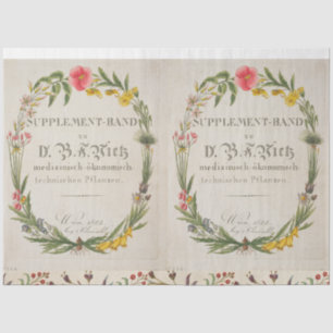 Papel De Seda Wreath floral Tejido botánico