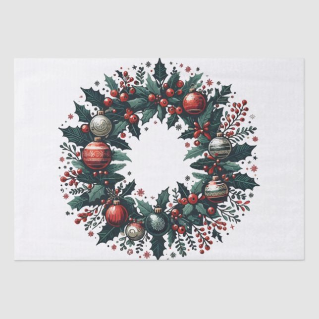 Papel De Seda Wreath navidades (Anverso)