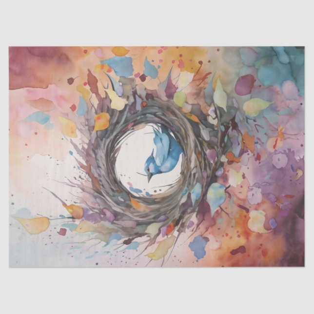 Papel De Seda Wreath of Song, Bluebird (Anverso)