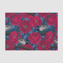 Papel De Seda Wrens en las peonías