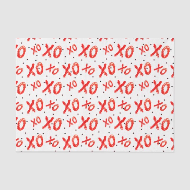 Papel De Seda XOXO  (Diseño 48 Serie Roja) (Anverso)