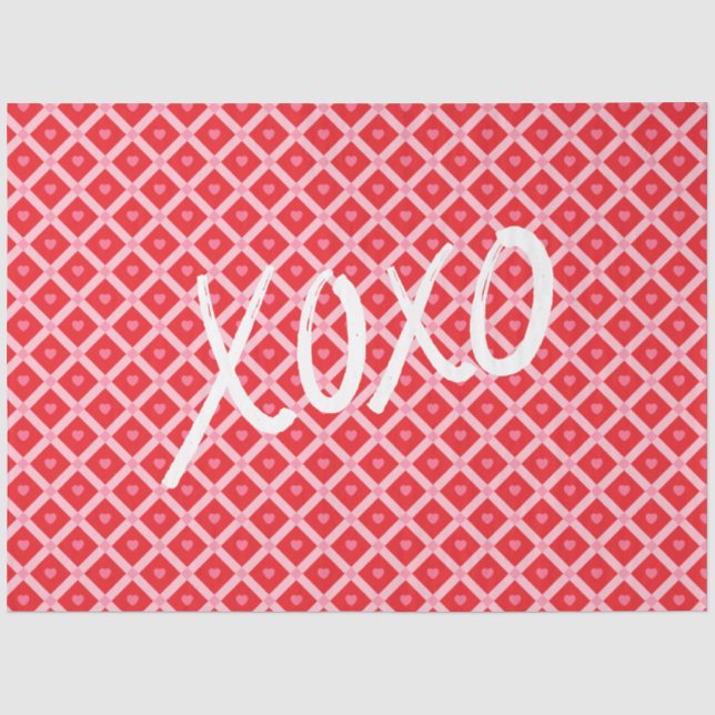 Papel De Seda XOXO El día de San Valentín Cuto (Anverso)