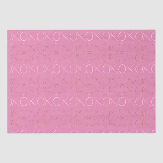 Papel De Seda XOXO Rosa Oro (Anverso)