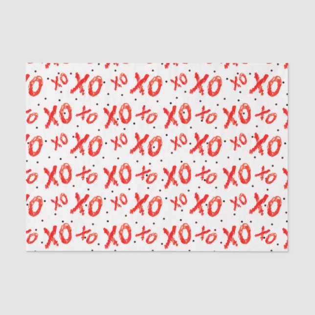 Papel De Seda XOXO (serie roja Design 48) (Anverso)