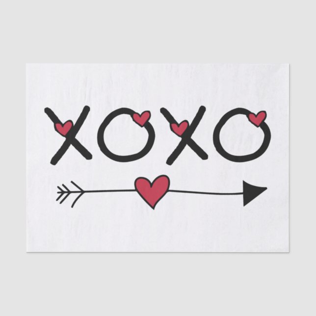 Papel De Seda XOXO Valentines (Anverso)