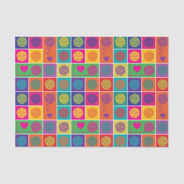 Papel De Seda Yarn brillante, yarn, yarn bloque estampado (Anverso)