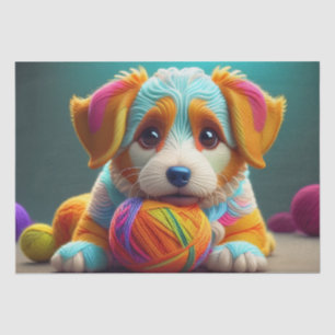 Papel De Seda Yarn Puppy Colorful Doggy hecho Yarn