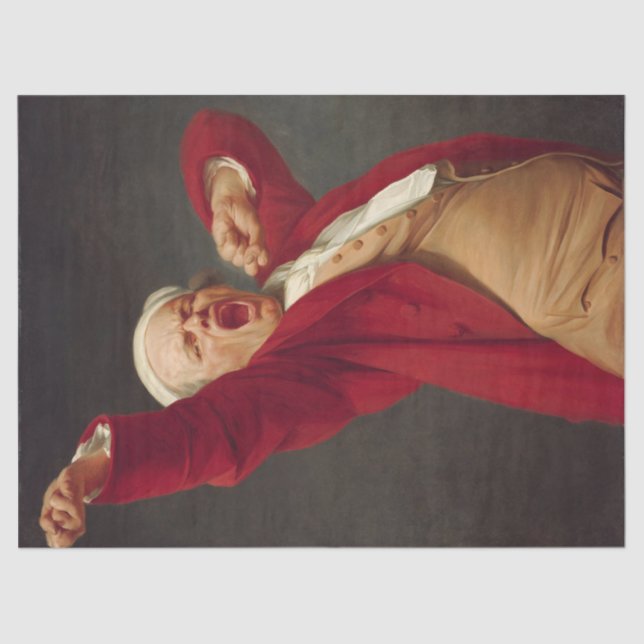 Papel De Seda Yawning Man (autorretrato) (de Joseph Ducreux) (Anverso)