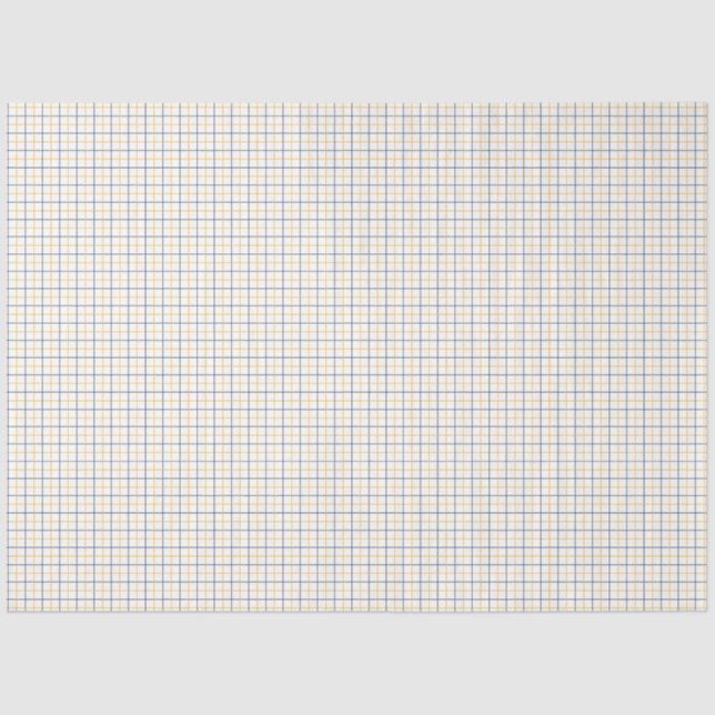 Papel De Seda Yellow and Navy Striped Tissue Paper (Anverso)