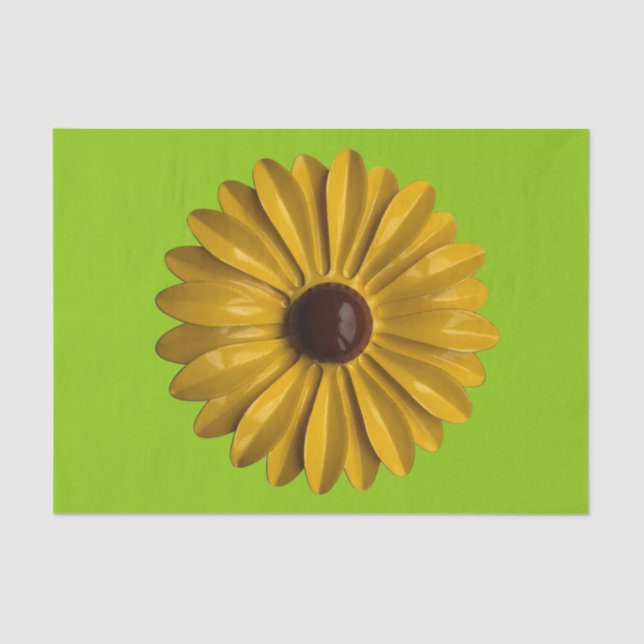 Papel De Seda Yellow Daisy Flower Spring Garden BIG (Anverso)