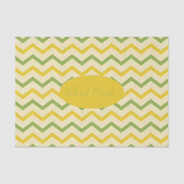 Papel De Seda Yellow Green Naranja Craft Hade o Gracias (Anverso)