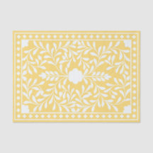 Yellow Traditional Bone Inlay Decoupage Paper