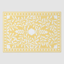 Yellow Traditional Bone Inlay Decoupage Paper