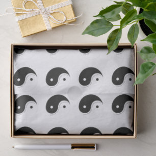 Papel De Seda Yogi de la Mente Yin Yang en Blanco y Negro