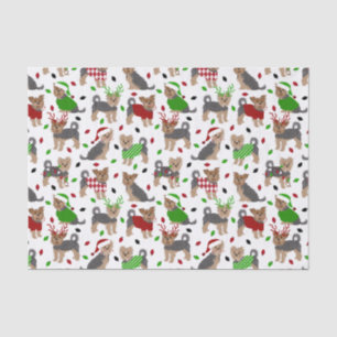 Papel De Seda Yorkie Navidades Yorkshire Terrier Dog