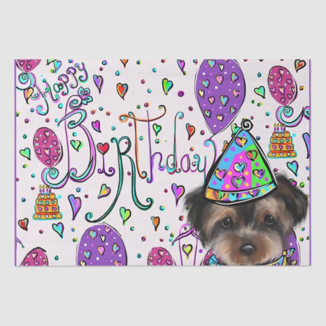 Papel De Seda Yorkie Poo (Anverso)