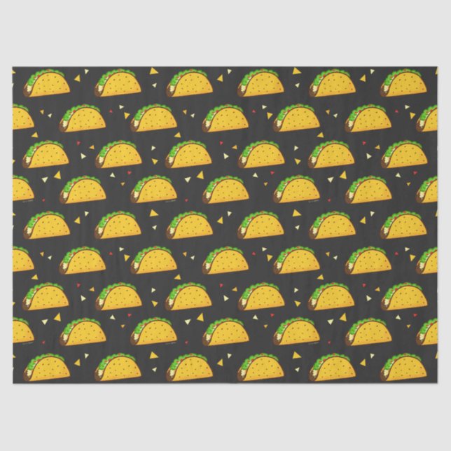 Papel De Seda Yummy Taco Pattern (Anverso)