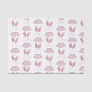 Papel De Seda Zapatillas de ballet de tutús rosados de baile bla
