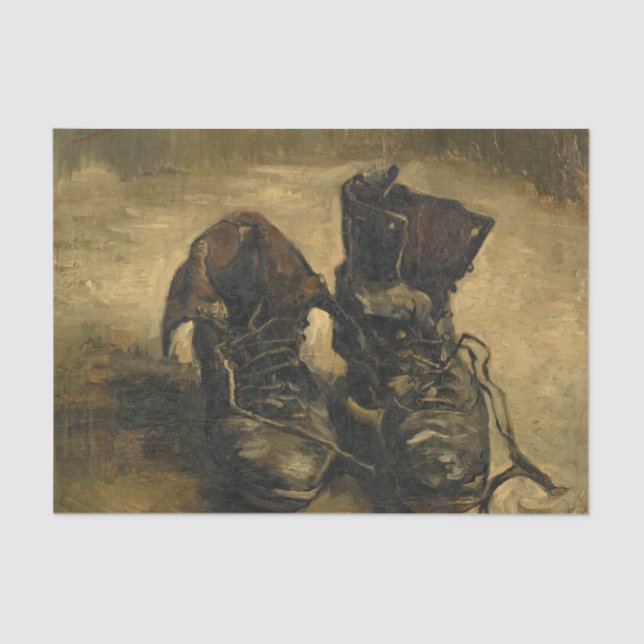 Papel De Seda Zapatos, 1886 por Vincent van Gogh (Anverso)