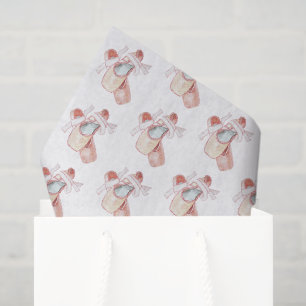 Papel De Seda Zapatos de ballet con arte de bailarín rosa con pa